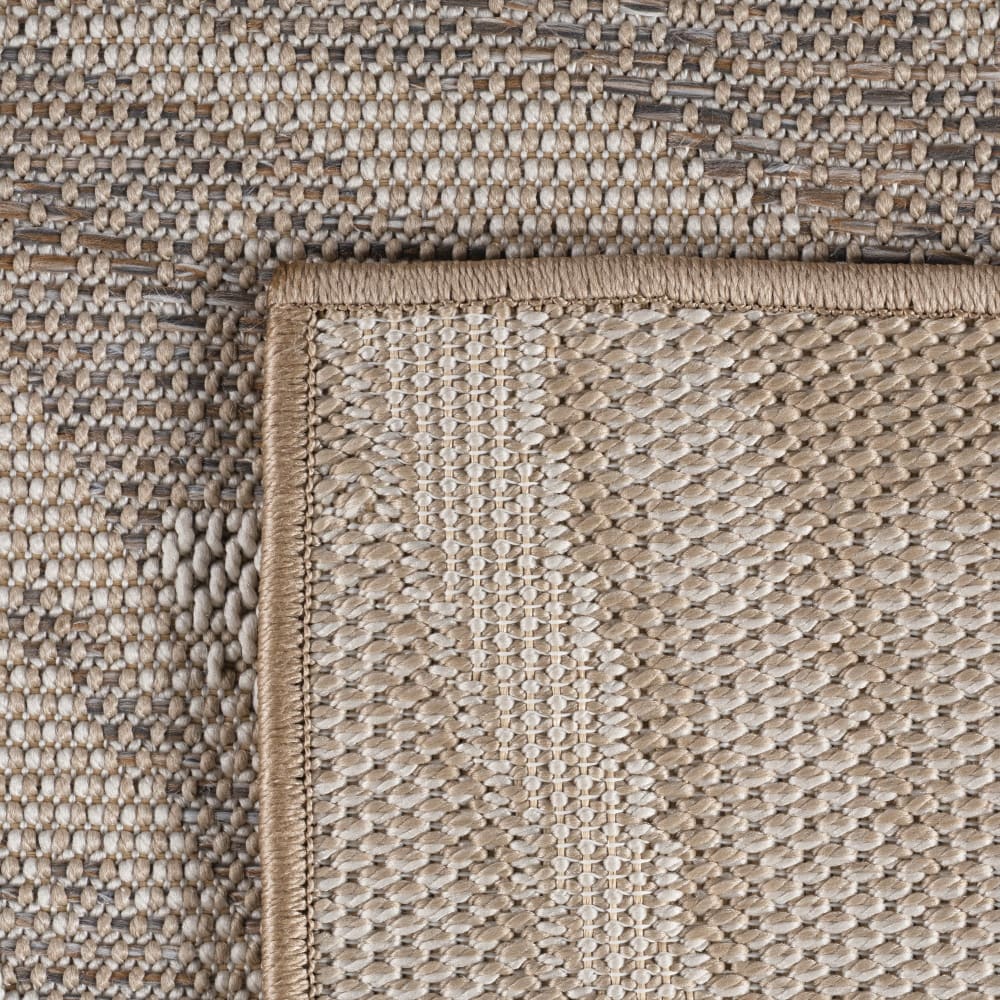 Tapis extérieur rond à motifs plantes beige 200cm — vue 4