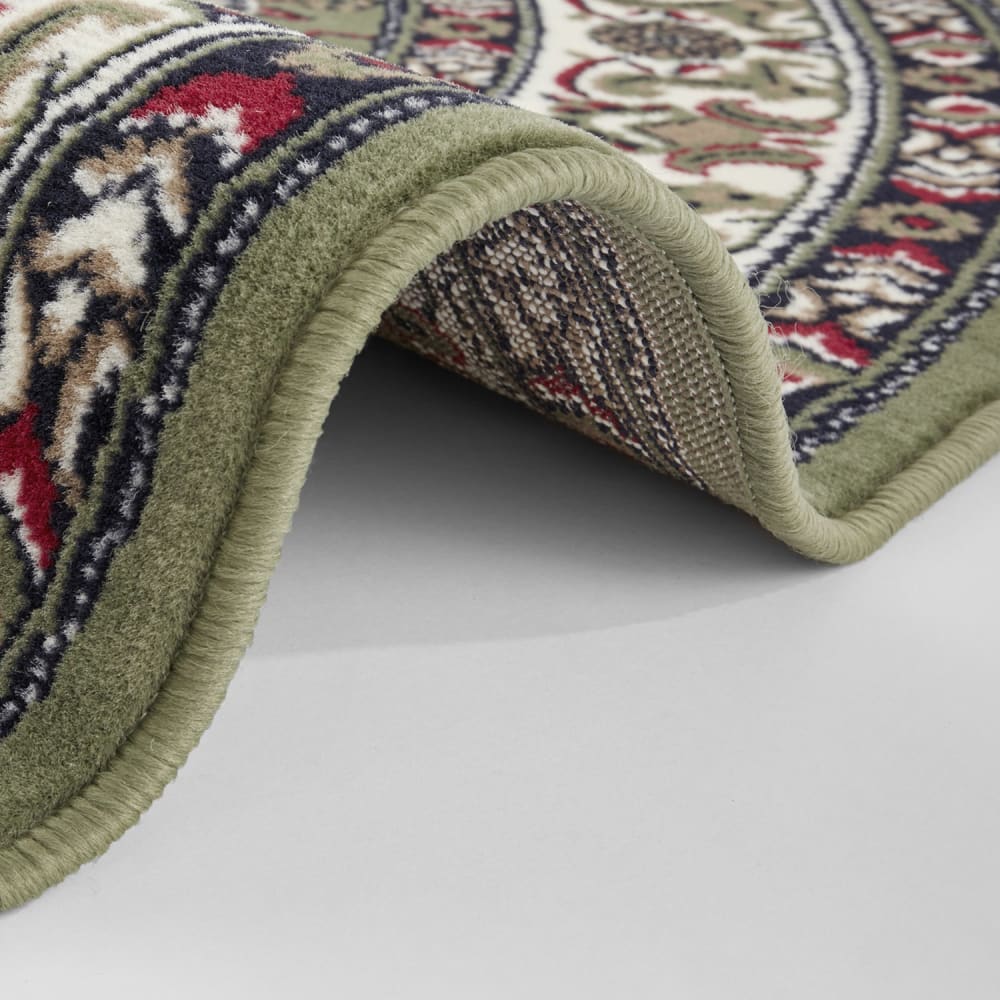 Tapis rond oriental shiraz vert multi 160cm — vue 4