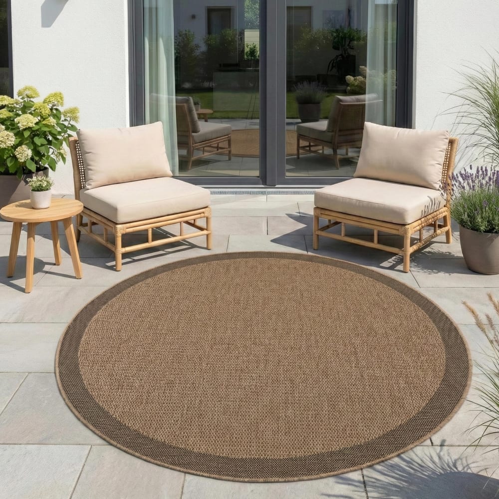 Tapis rond aspect jute à contours 200cm — vue 3