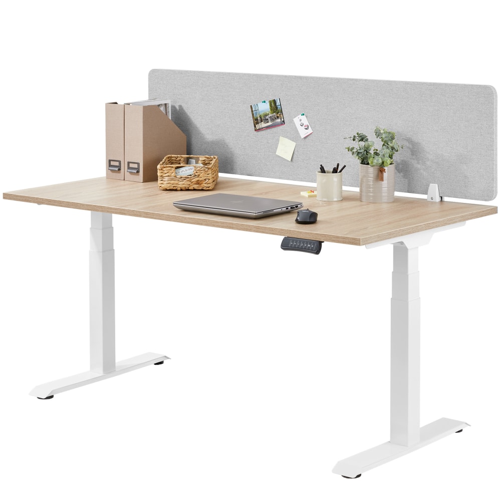 Cloison de bureau 130 x 40 cm gris — vue 3
