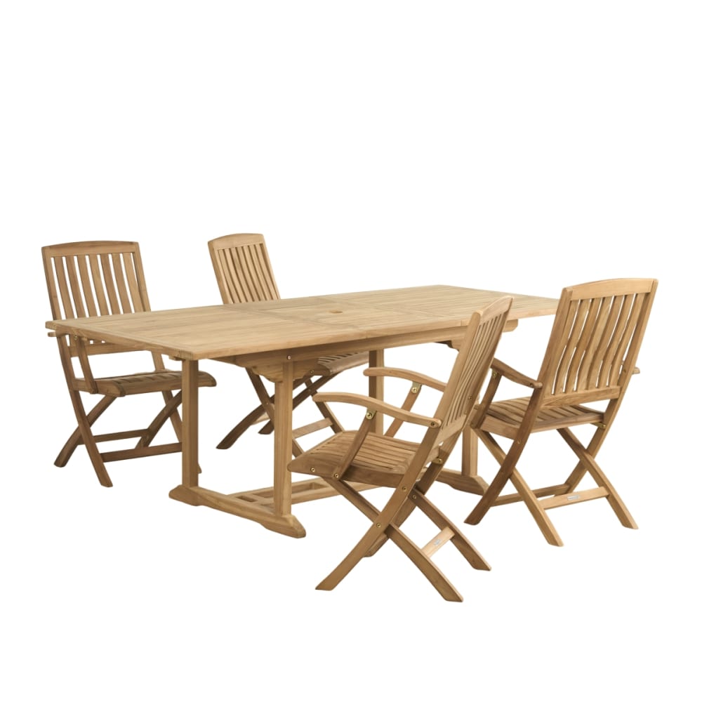Ensemble table de jardin - teck