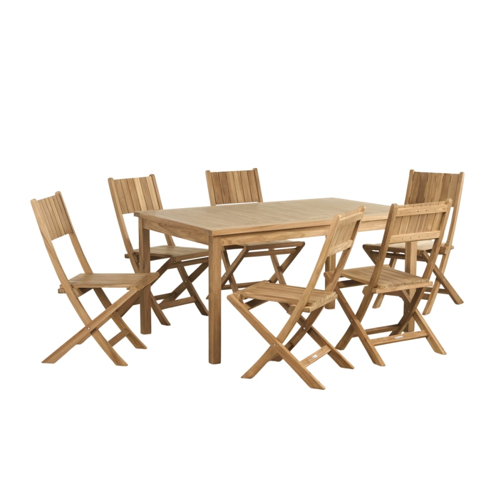 Ensemble table de jardin - teck