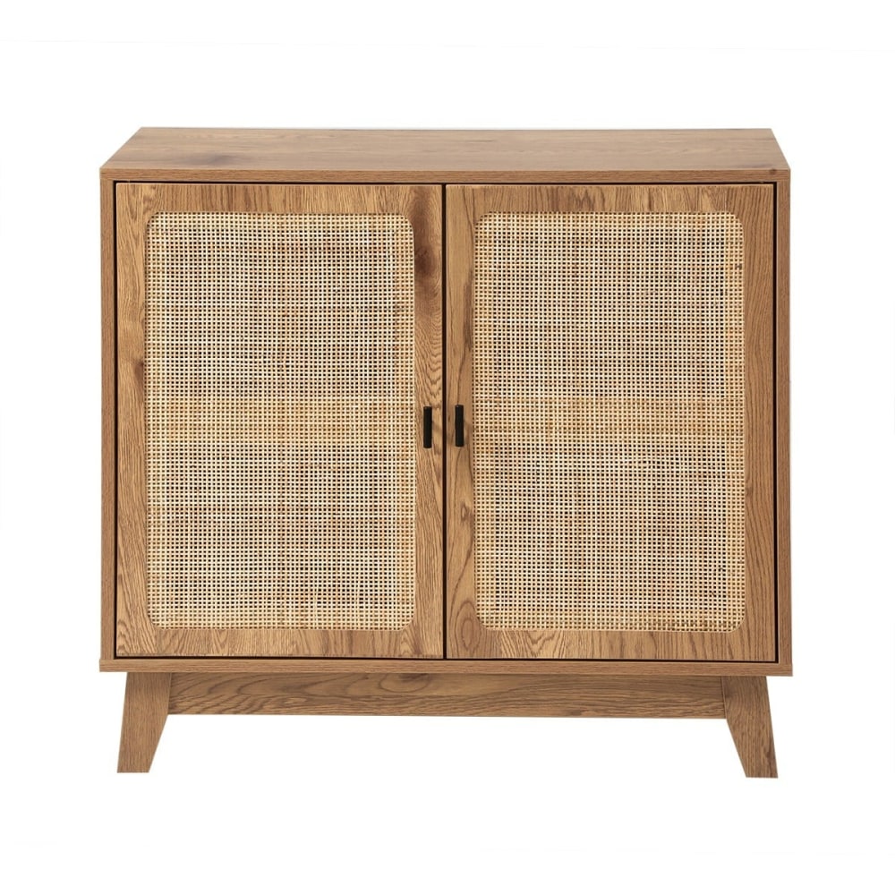 Buffet 2 portes avec cannage en rotin L80 cm