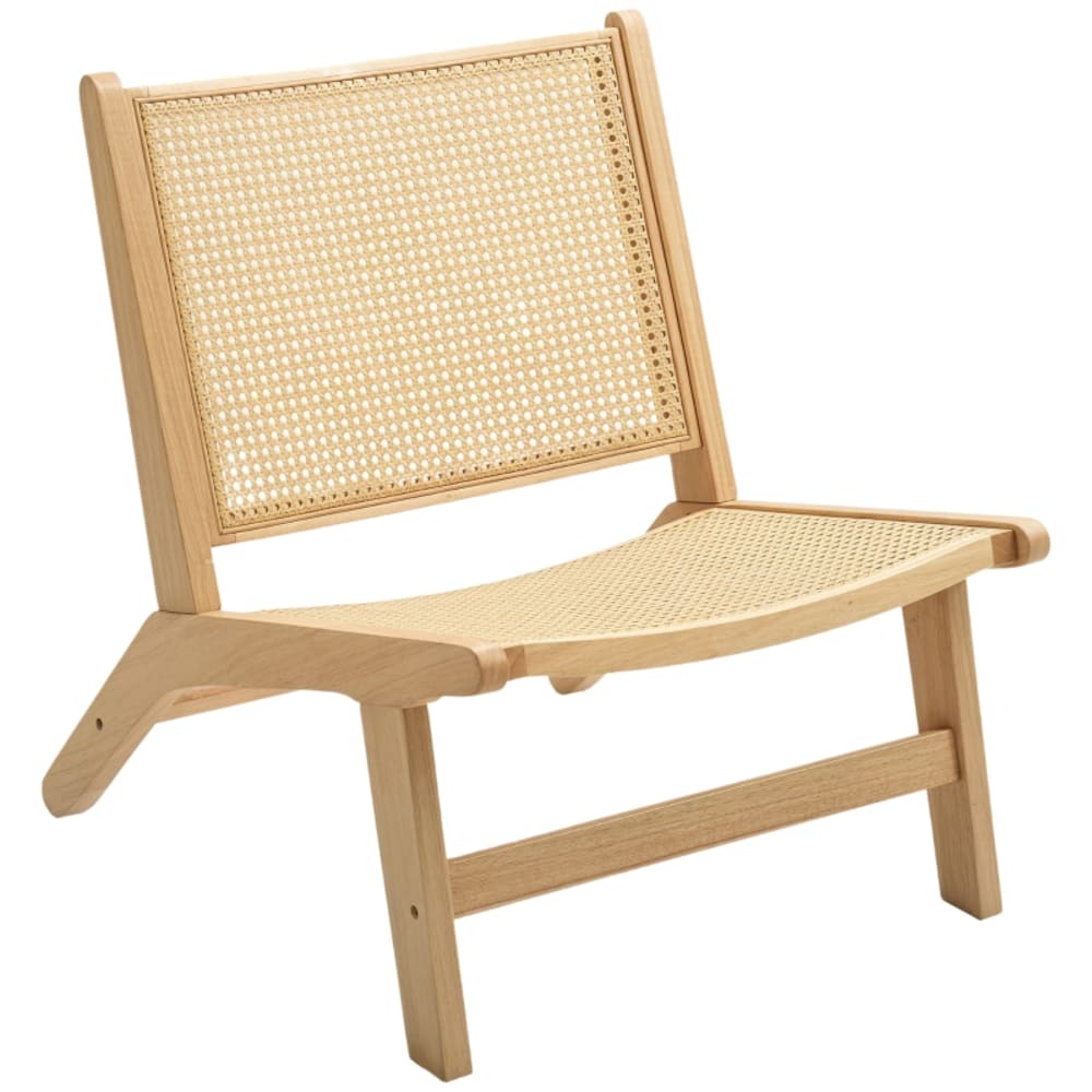 fauteuil en bois d'hévéa - rotin