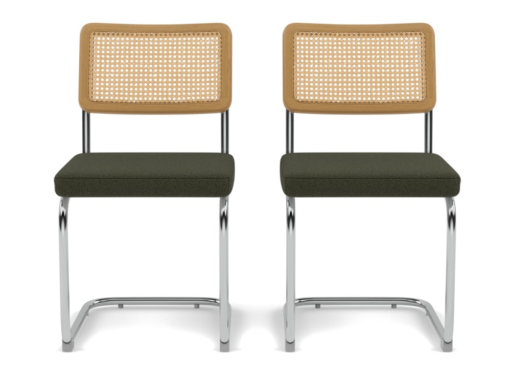 Lot de 2 chaises en tissu