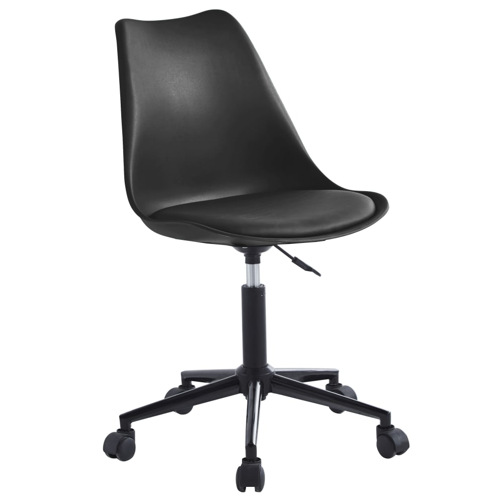 Chaise de bureau style scandinave noir