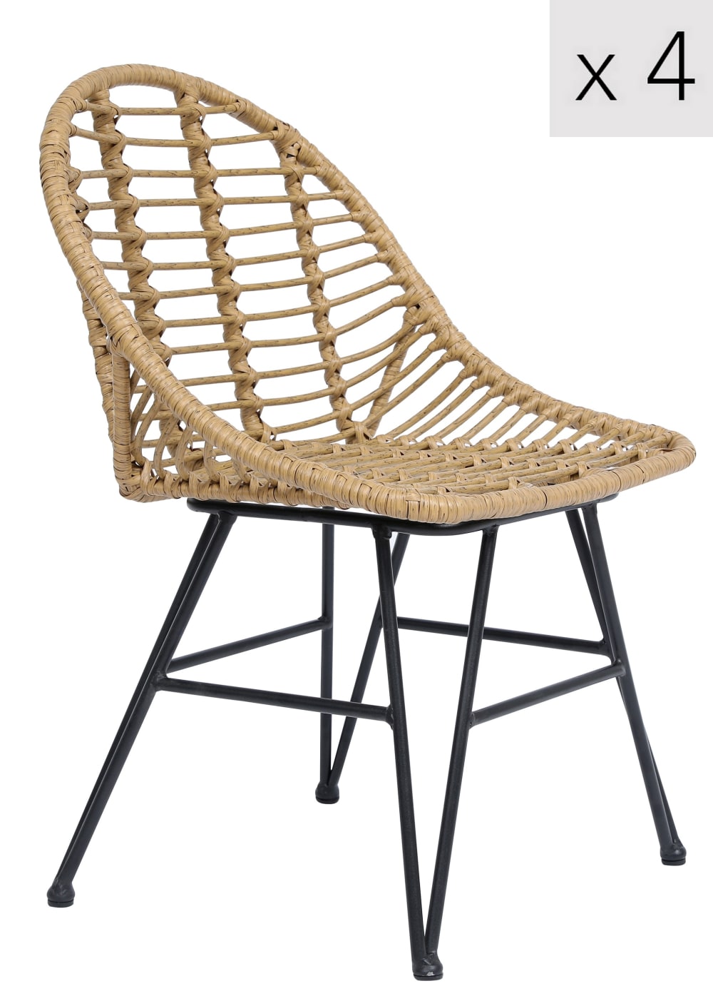 Lot 4 chaises salle