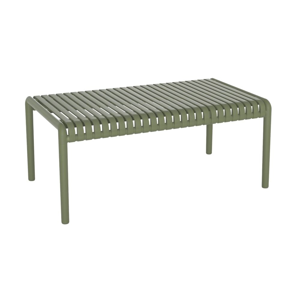 Table basse de jardin en plastique vert kaki