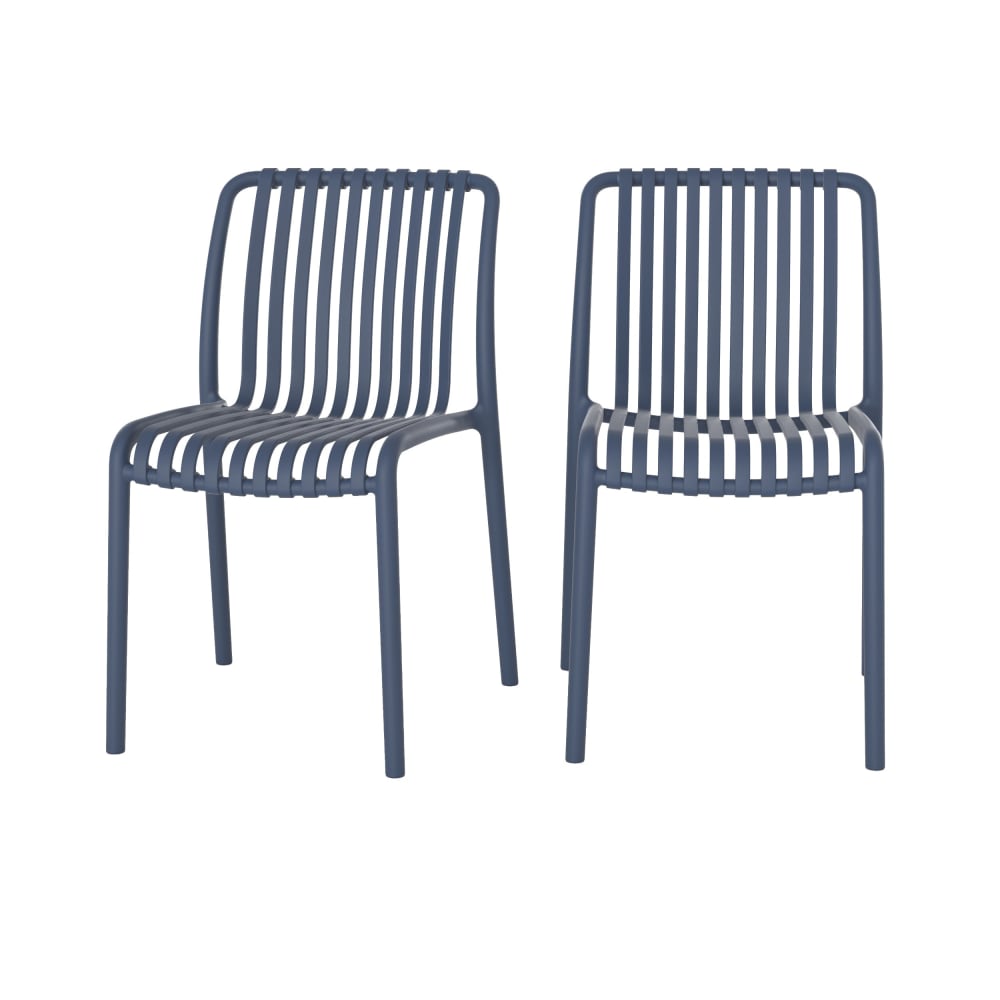Lot 2 chaises jardin - marine