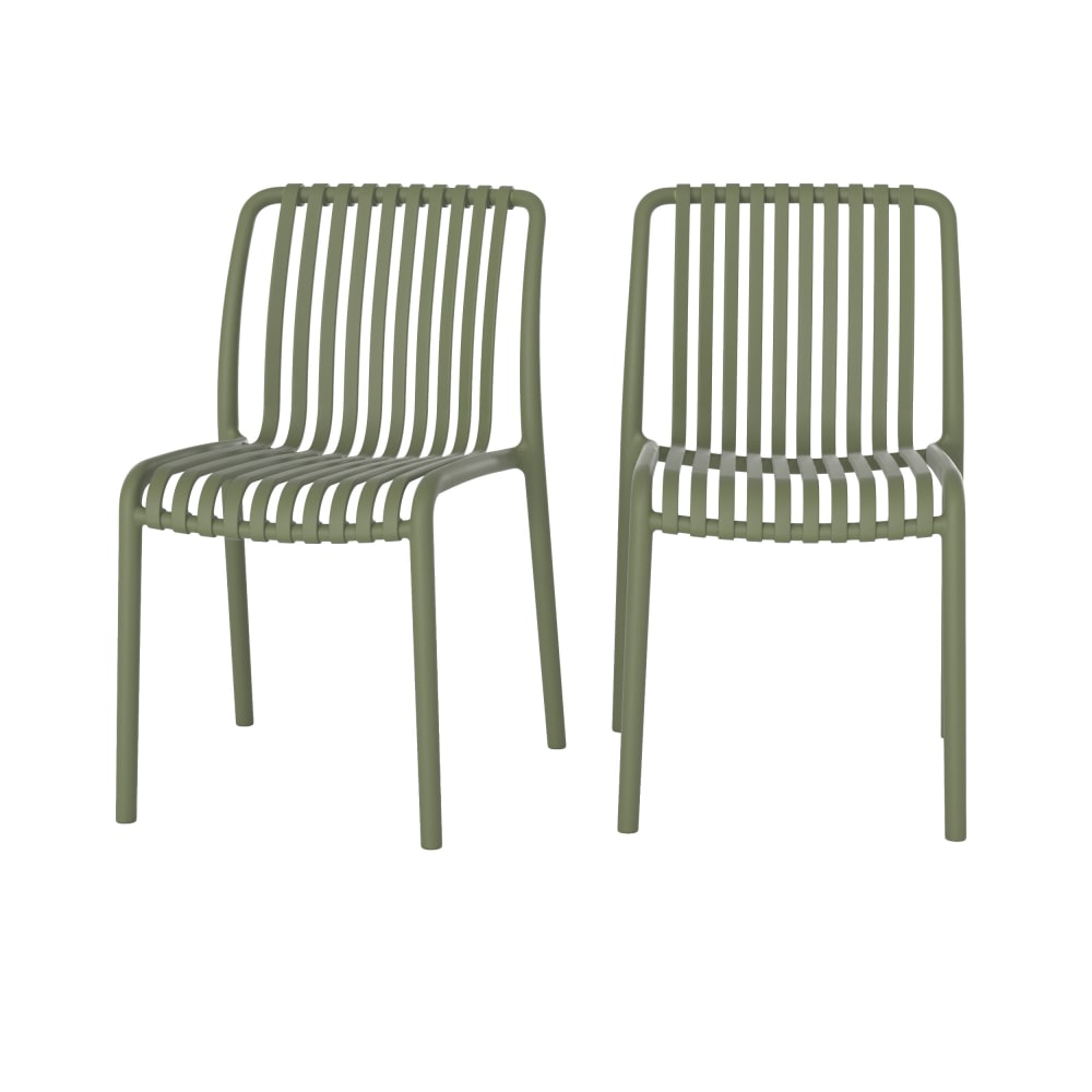 Lot 2 chaises jardin - plastique