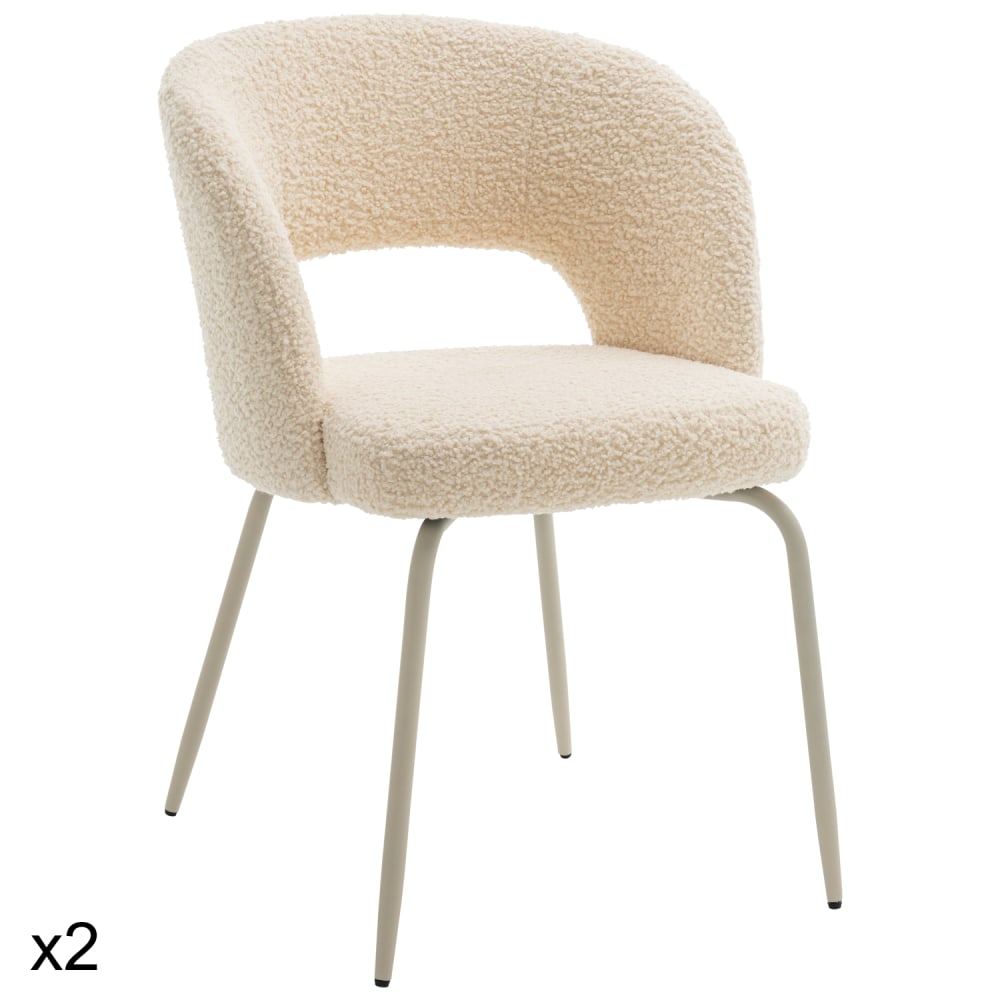 Lot de 2 chaises en tissu