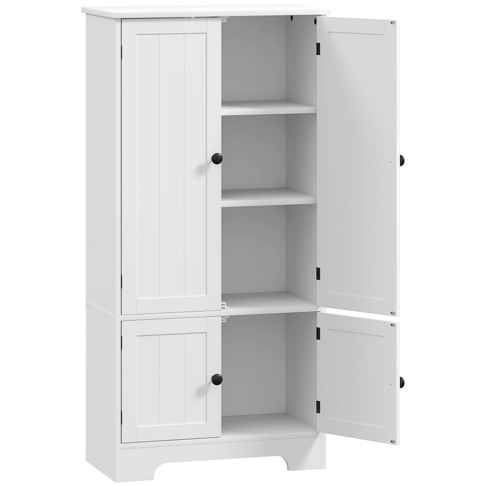 Armoire de cuisine placards et étagères réglables 58,2x30x123cm blanc