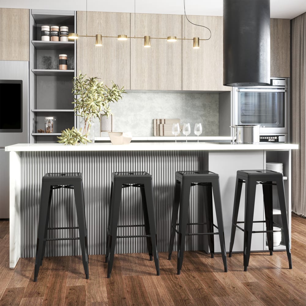 4er-Set Barhocker, Industrie-Look - Maisons Du Monde