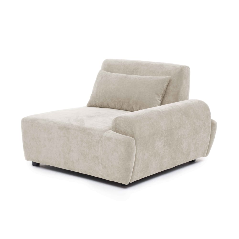 Fauteuil gauche canapé modulable dossier ajustable 109 cm écru