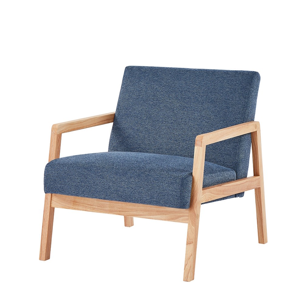 Fauteuil en tissu bleu Fauteuil en tissu bleu