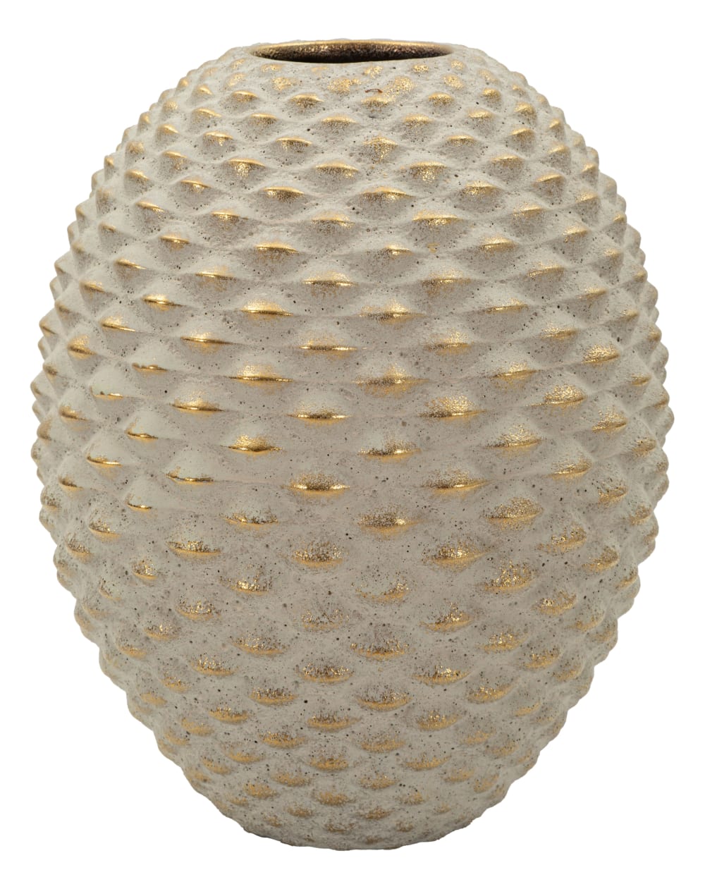 Vase en résine beige ø 23,5 x 28,5 cm