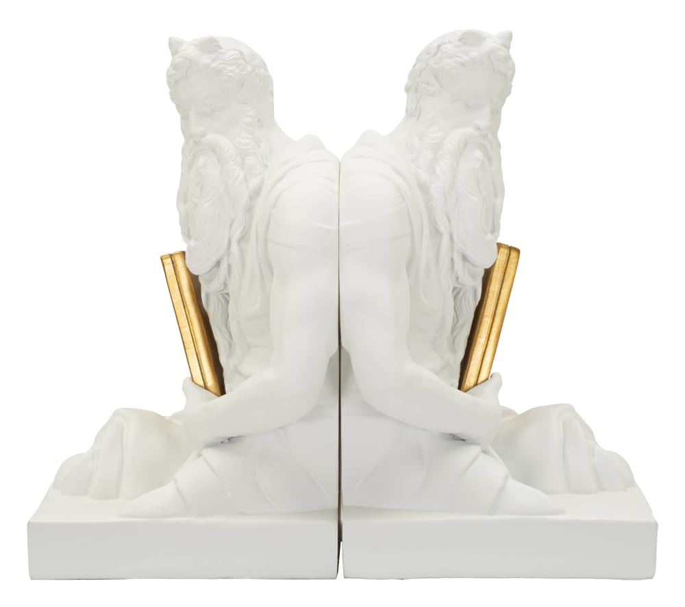 Mauro Ferretti Sujetalibros de resina beige