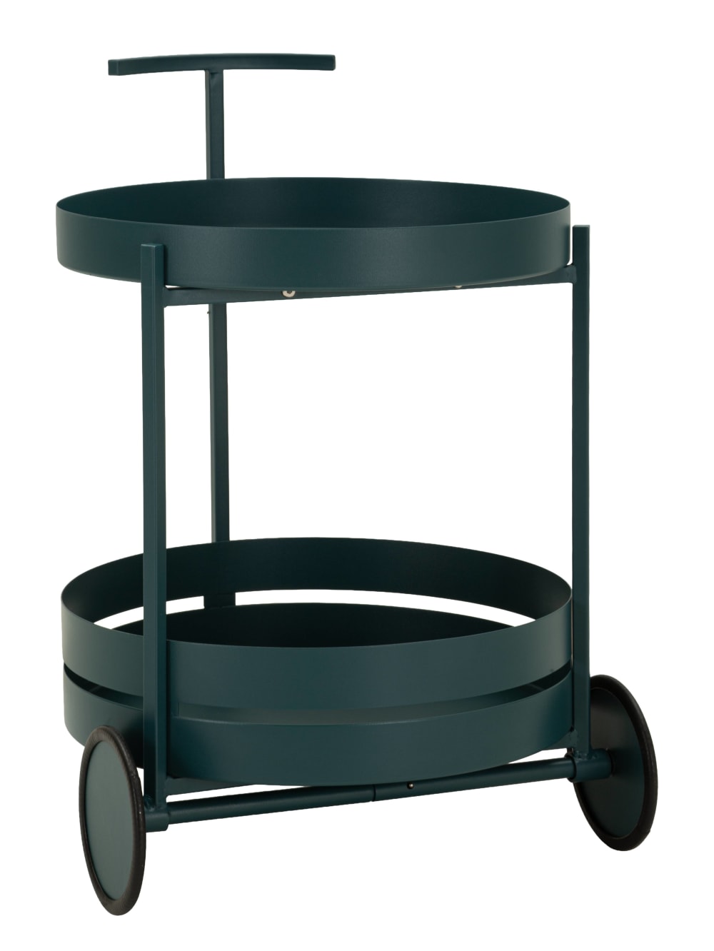 wagon en métal bleu