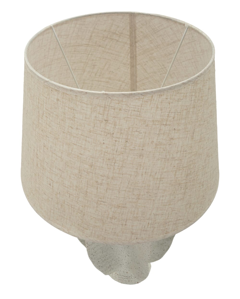 Lampe de table en résine beige avec abat-jour en tissu ø 40×63 — vue 3