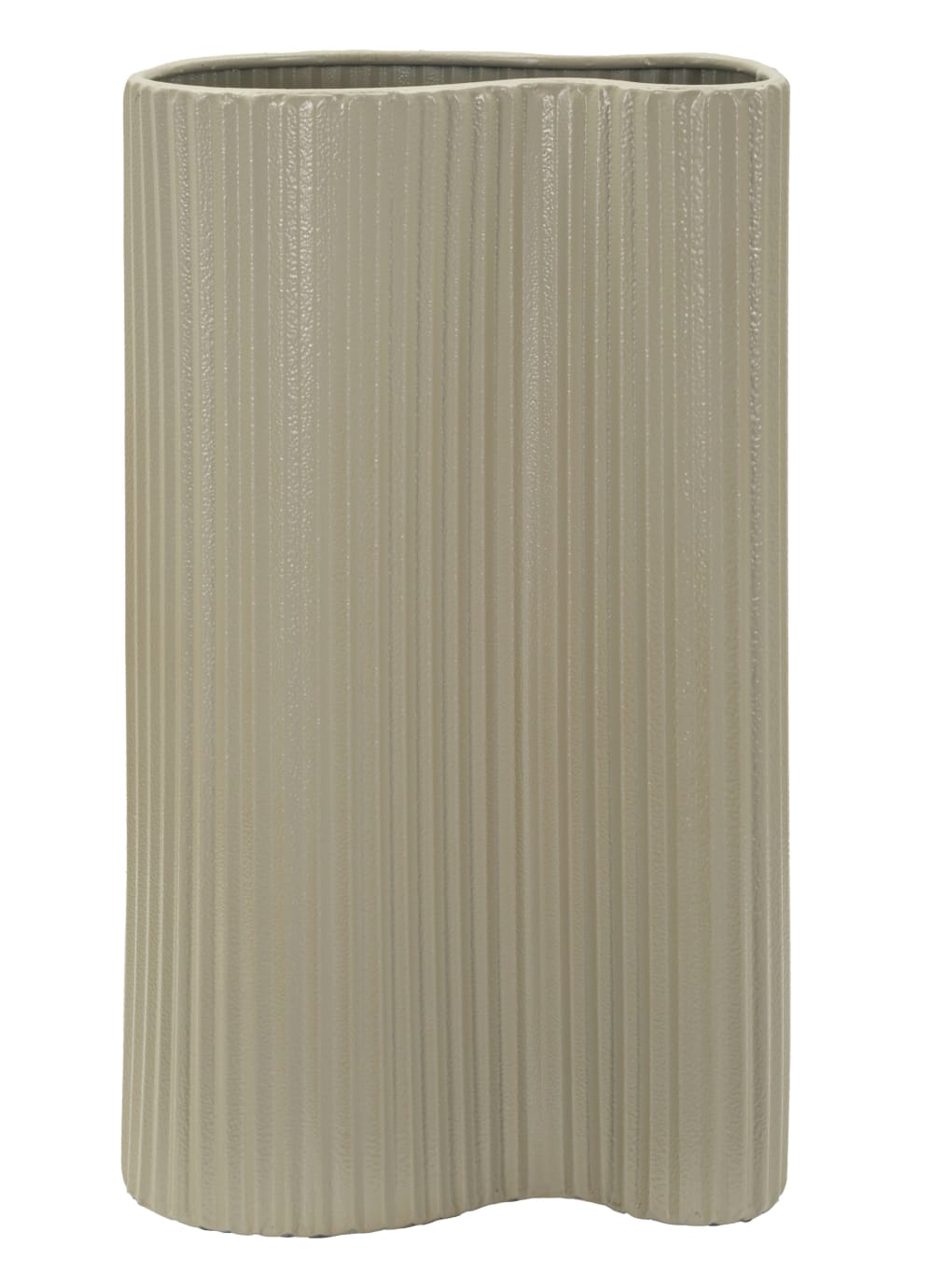 Vase en métal beige 21x12x36 cm