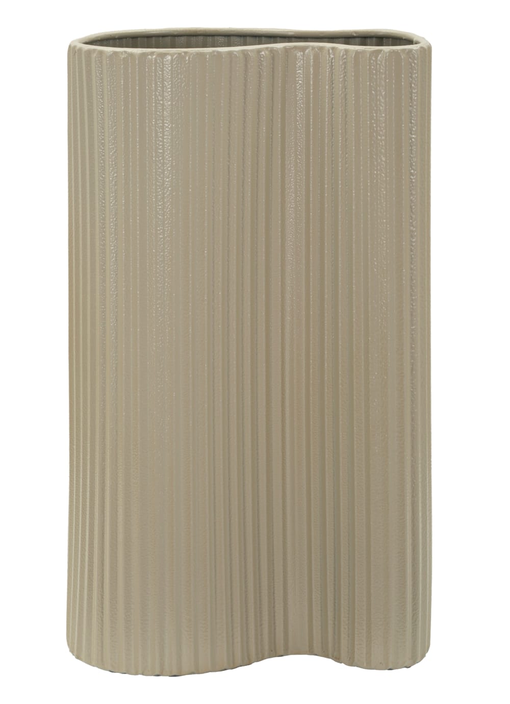 Beige Metallvase 21x12x36 cm - Maisons Du Monde