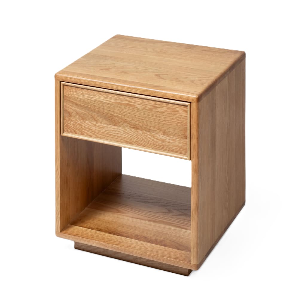 WOODEK Nachttisch aus massiver Eiche, beige matt style landhaus - Holz