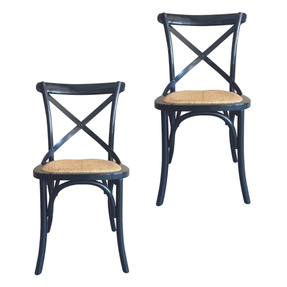 Lot de 2 chaises en bois - massif