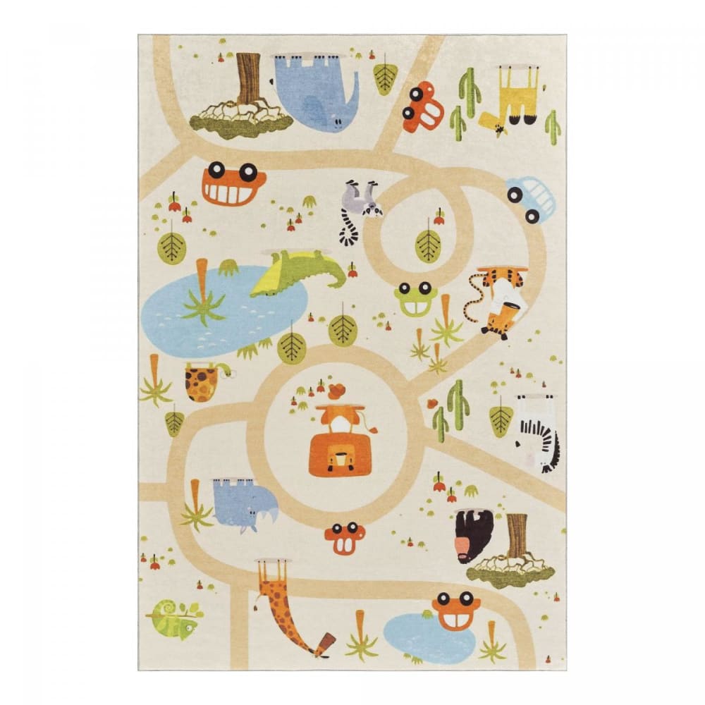 Tapis enfant 80x150 Rose, bleu, orange