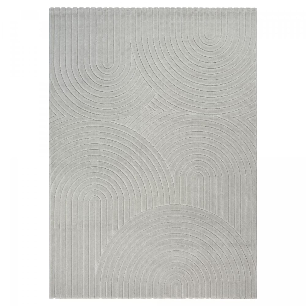 Tapis intérieur extérieur en relief ton sur ton Gris 200x280
