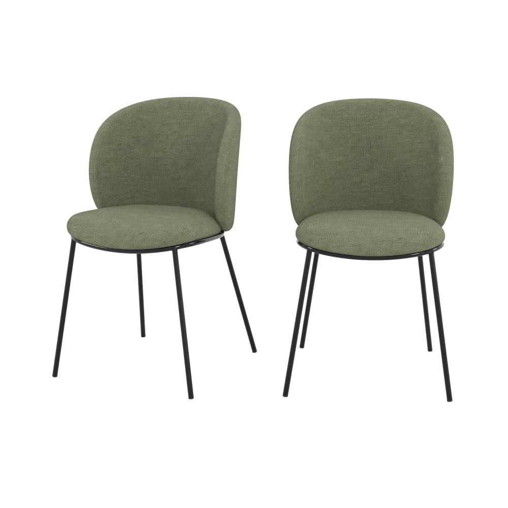 Lot de 2 chaises en tissu