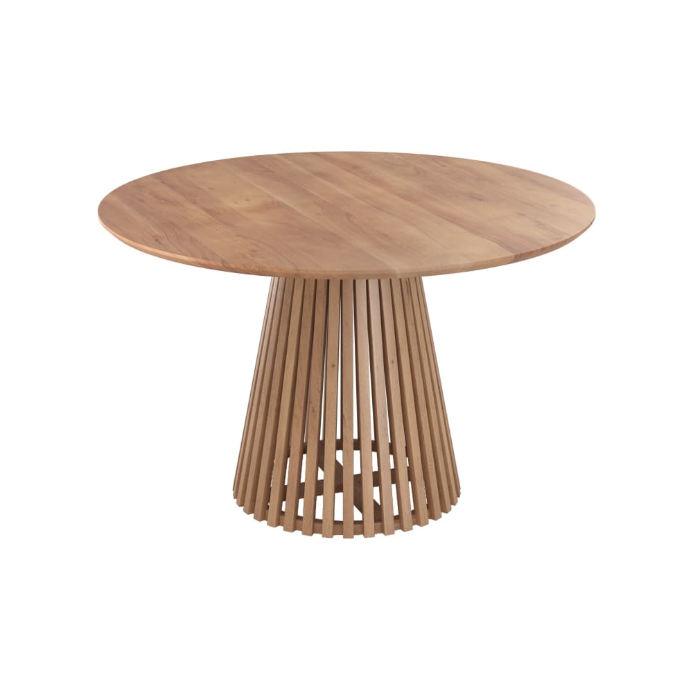 Table ronde en bois d'acacia 4 personnes