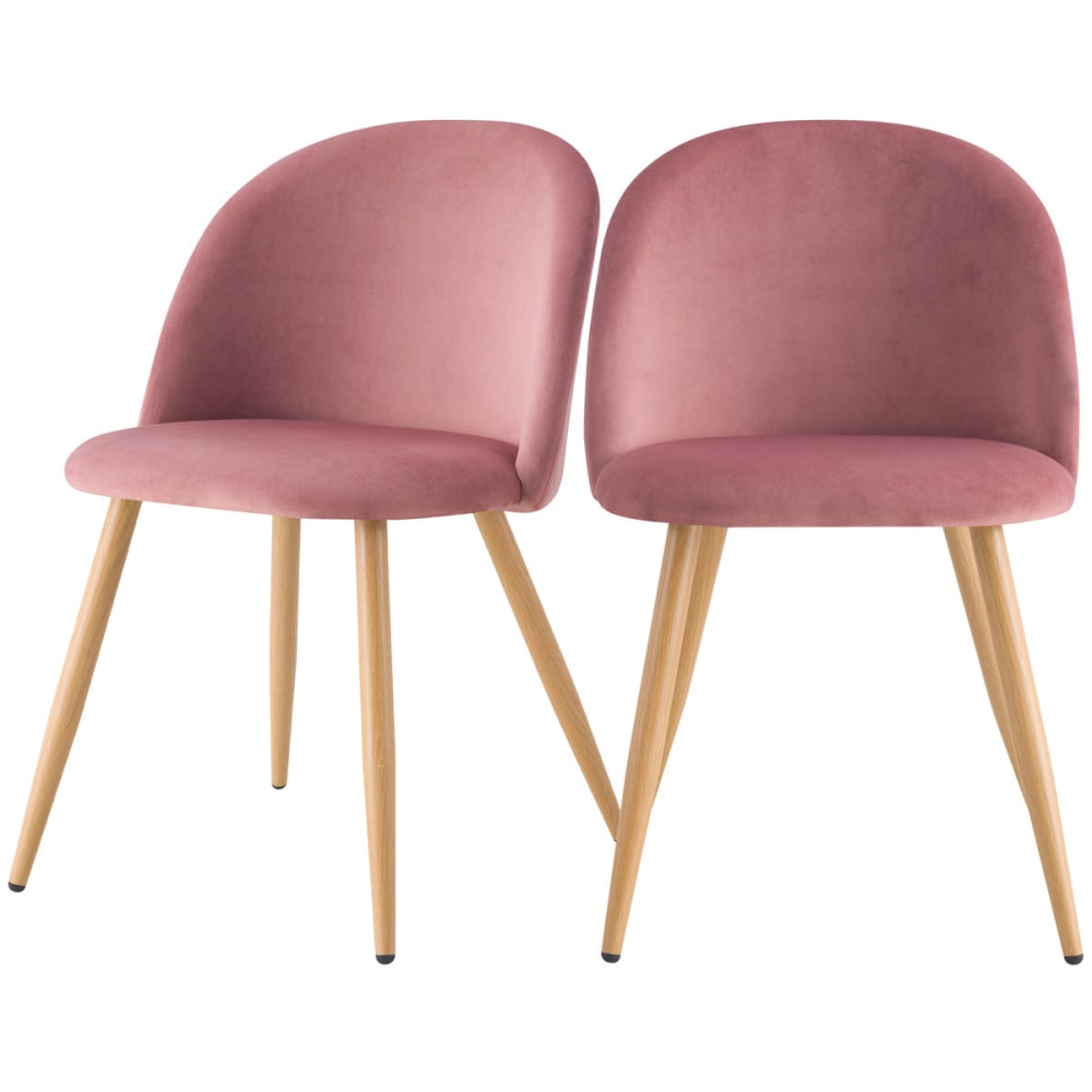 Lot de 2 chaises en velours