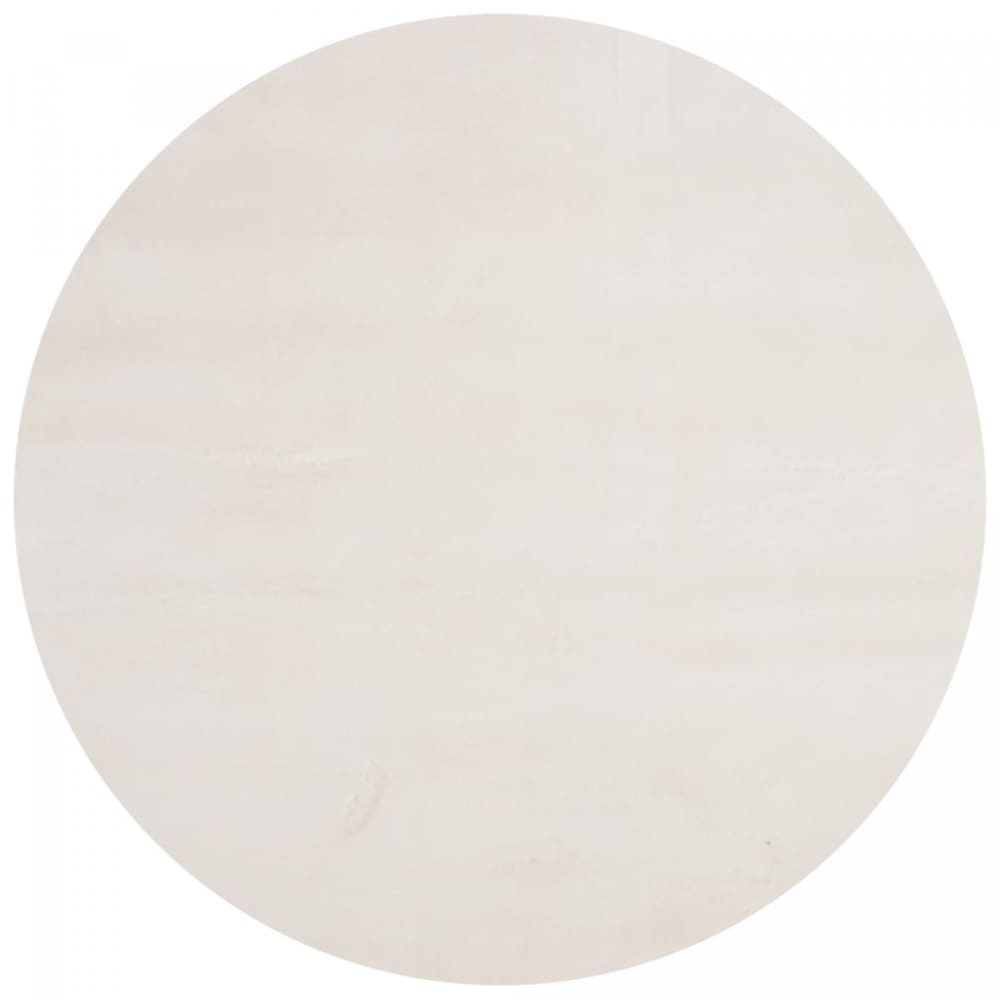 Tapis rond , motif uni, tapis shaggy doux crème ø120cm