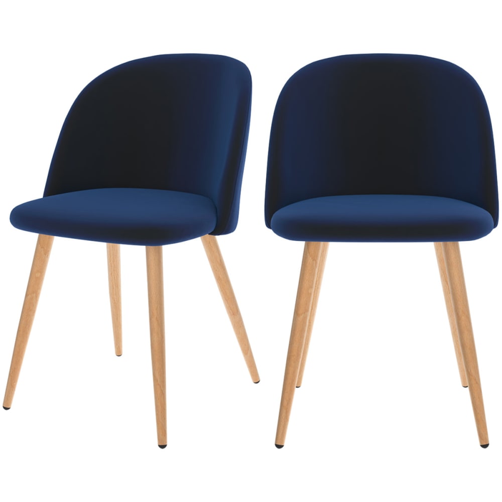 Lot de 2 chaises en velours