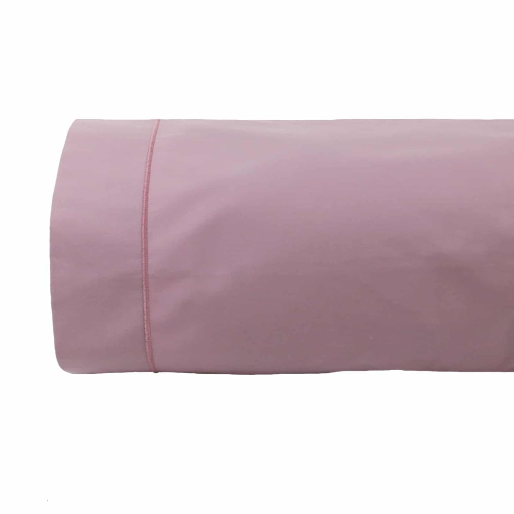 Taie de traversin en percale de coton lilas 140 cm