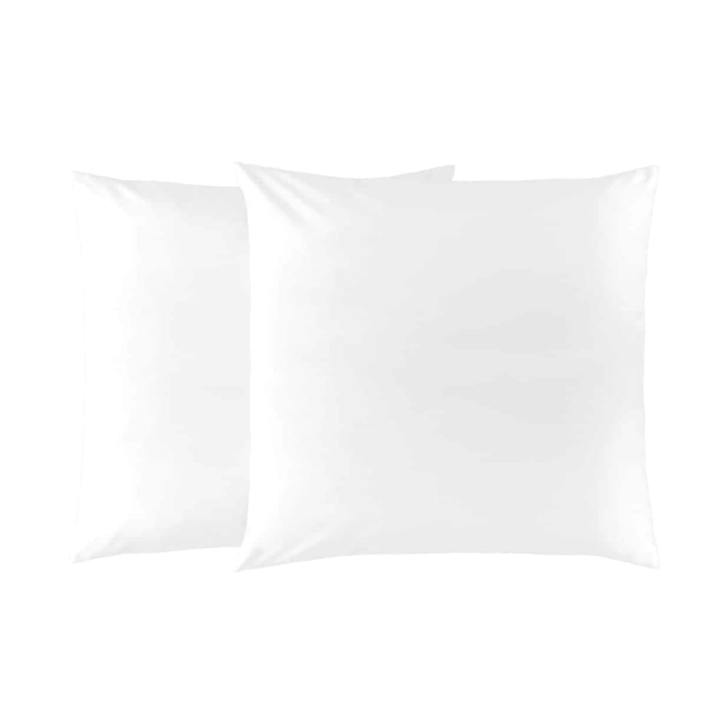 Lot de 2 taies d'oreillers coton polyester aisance Lot de 2 taies d'oreillers coton polyester aisance
