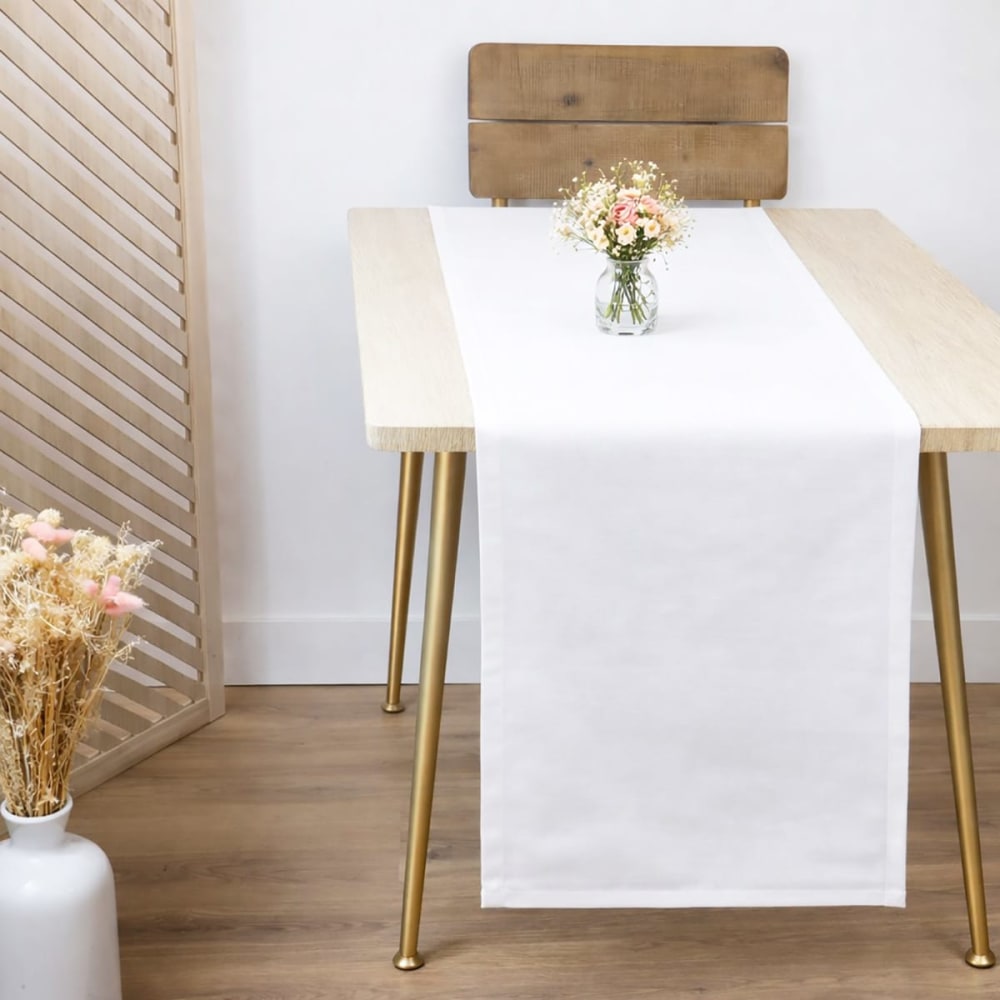 Chemin de table coton lin metis