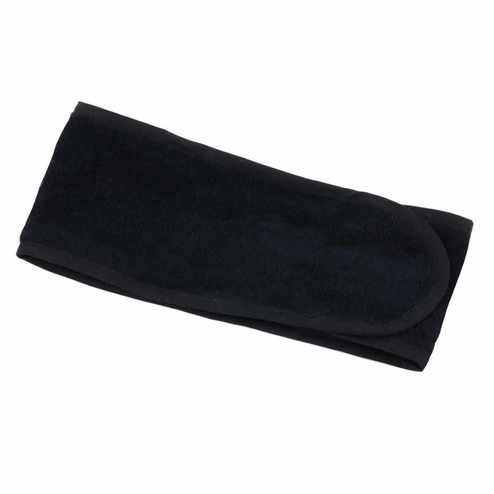 Turban éponge en coton noir Turban éponge en coton noir