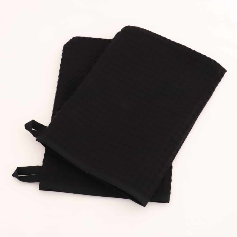 Lot de 2 gants de toilette nid d'abeille week end