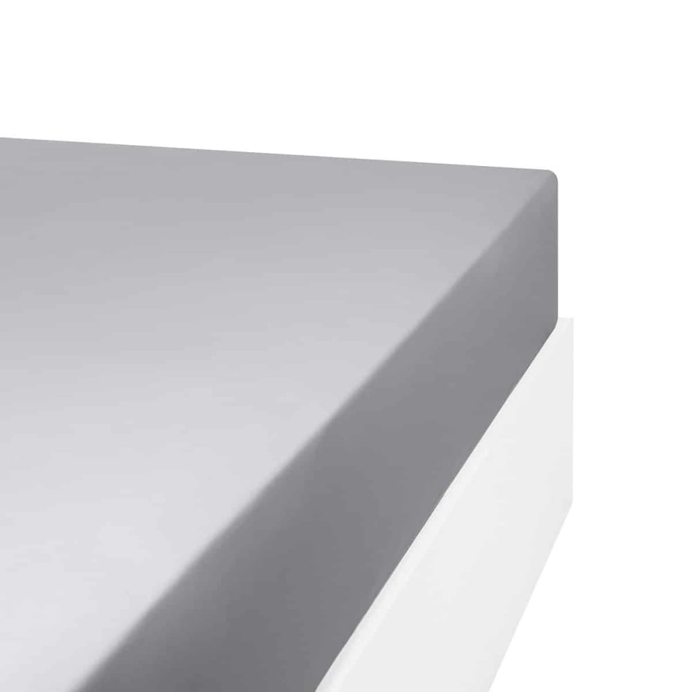 Drap housse tergal pour l'été en coton gris 90x190 cm Drap housse tergal pour l'été en coton gris 90x190 cm