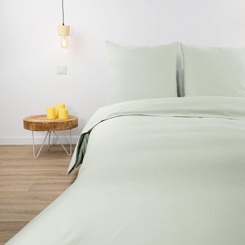 Drap housse tergal pour l'été en coton gris 120x200 cm — vue 4