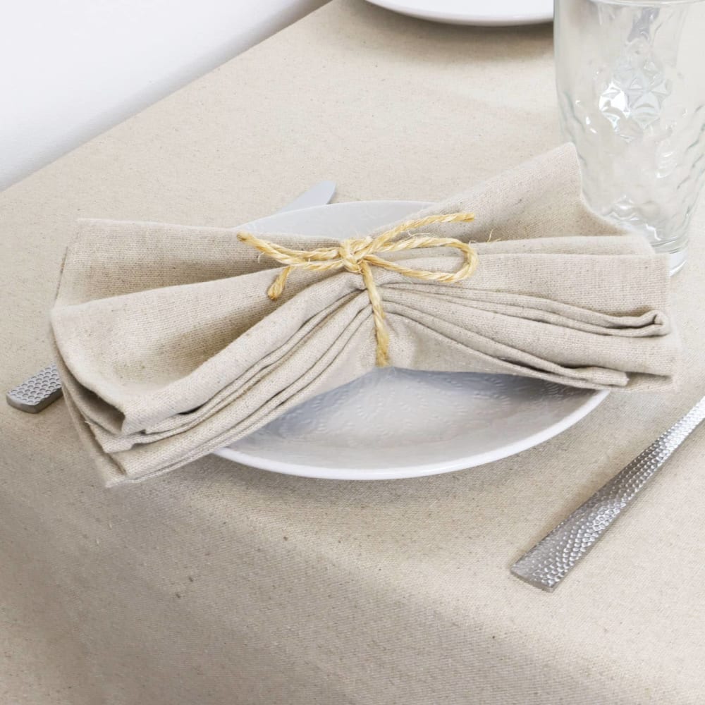 Lot de 6 serviettes de table 100% lin linelle Lot de 6 serviettes de table 100% lin linelle