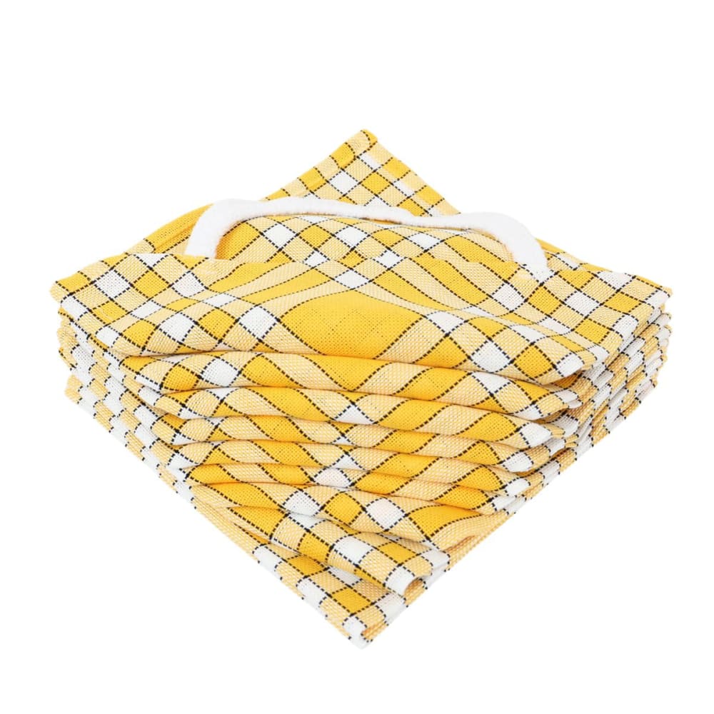 Lot de 10 bavoirs coton carreaux vichy clean Lot de 10 bavoirs coton carreaux vichy clean