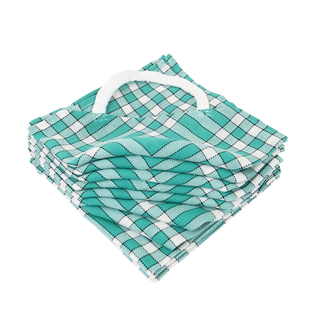 Lot de 10 bavoirs coton carreaux vichy clean Lot de 10 bavoirs coton carreaux vichy clean