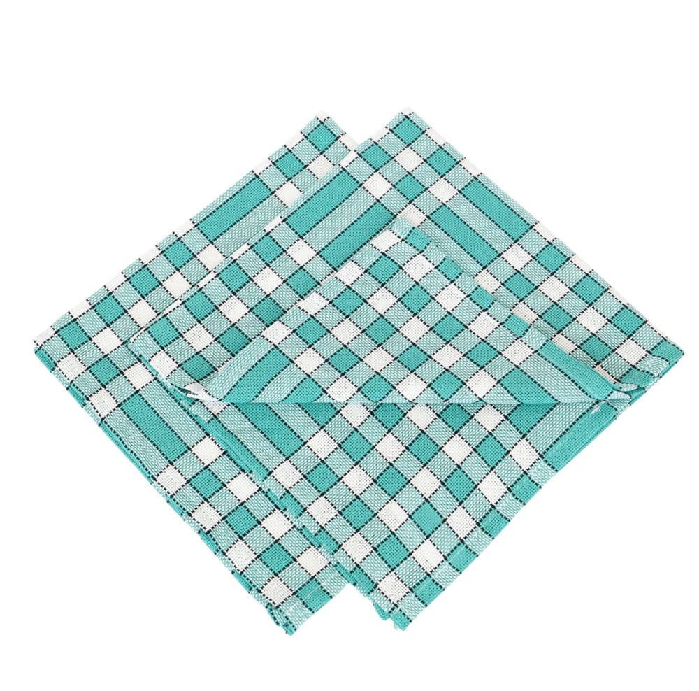 Lot de serviettes de table carreaux vichy normand vert nelly Lot de serviettes de table carreaux vichy normand vert nelly