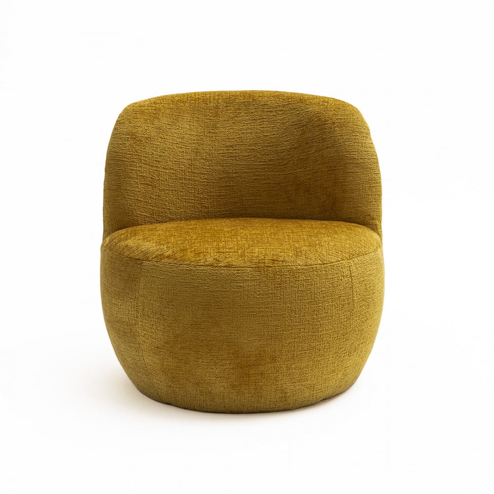 fauteuil rond en tissu