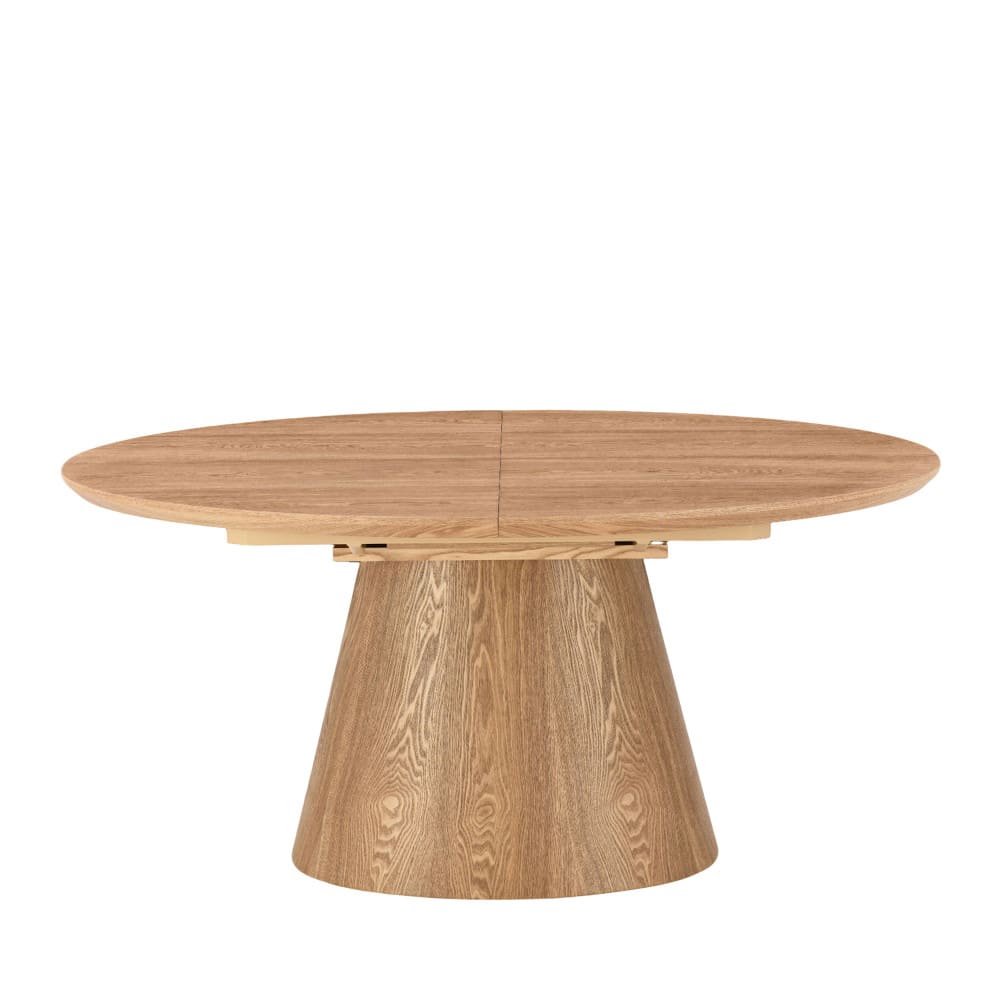 Table à manger extensible 6 à 8 personnes ovale en bois - Bois clair