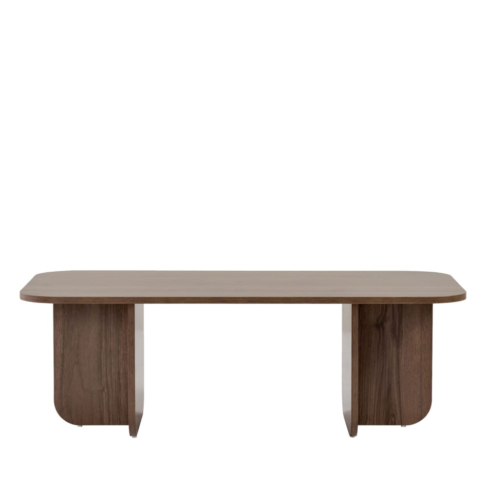 Table basse rectangulaire en bois 120x60cm - Bois foncé