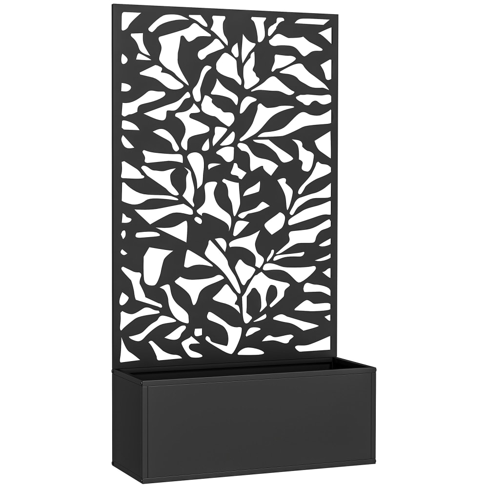 jardinera exterior 61x23x113 cm negro