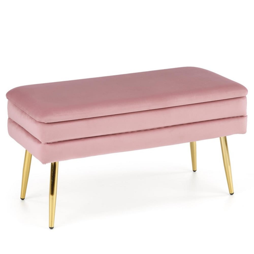 Banc en velours de polyester - pieds
